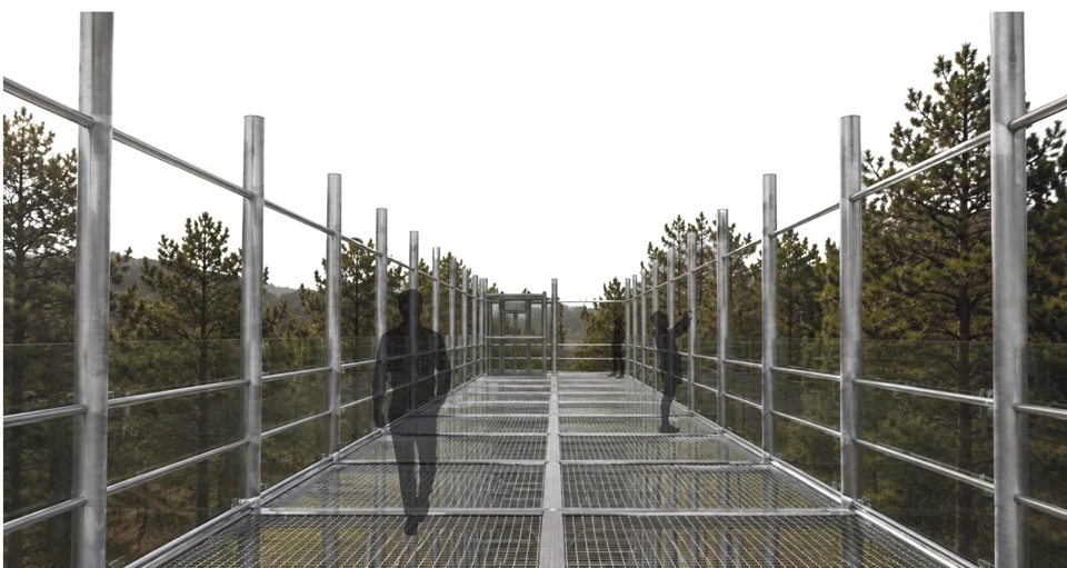 Pasarela Andamio — Estructura y recorrido